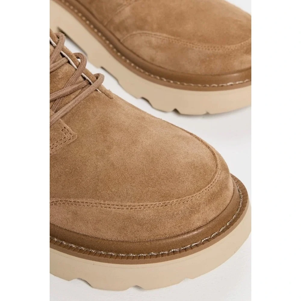 UGG M Chukka Lug Chestnut Suede Lace Up Boots Mens 10 1171113 New